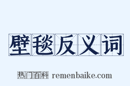 壁毯反义词是什么意思的图片